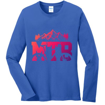 Mtb Mountain Bike Bicycle Mountain Biking Biker Gift Ladies Long Sleeve Shirt