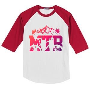 Mtb Mountain Bike Bicycle Mountain Biking Biker Gift Kids Colorblock Raglan Jersey