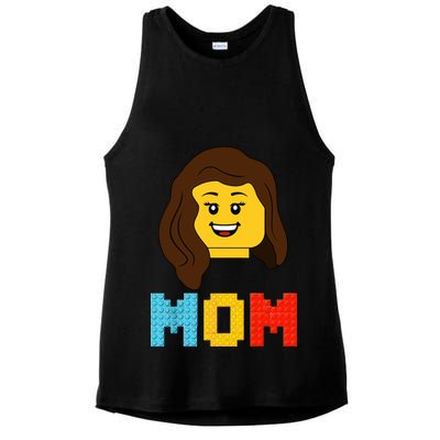 Mom Master Builder Building Bricks Blocks Matching Family Ladies PosiCharge Tri-Blend Wicking Tank