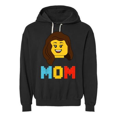 Mom Master Builder Building Bricks Blocks Matching Family Garment-Dyed Fleece Hoodie