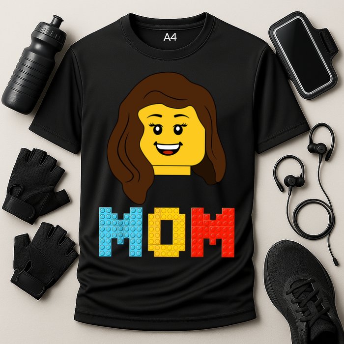 Mom Master Builder Building Bricks Blocks Matching Family Performance Shirt