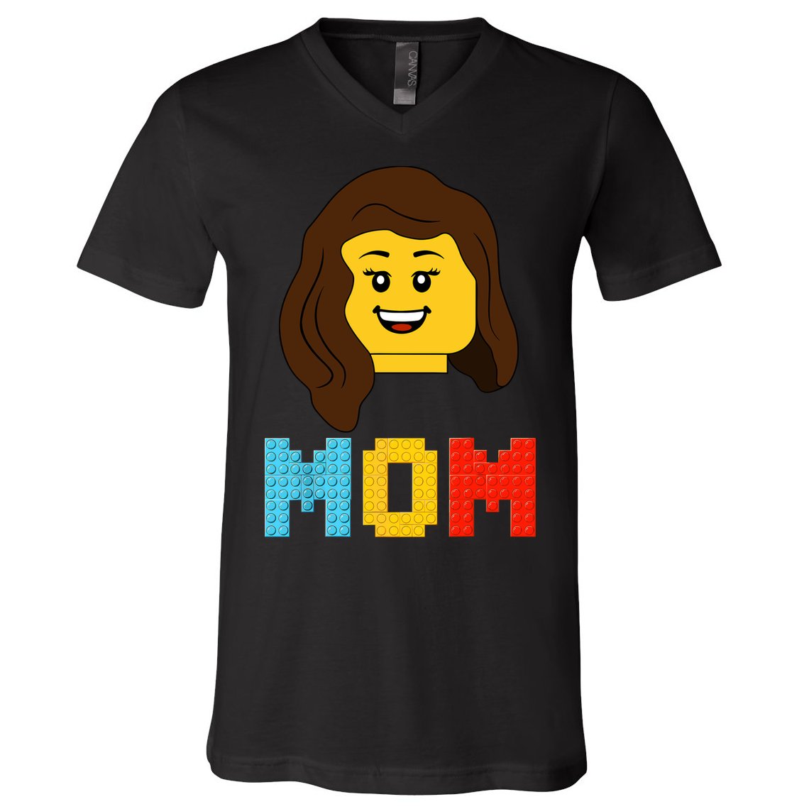 Mom Master Builder Building Bricks Blocks Matching Family V-Neck T-Shirt