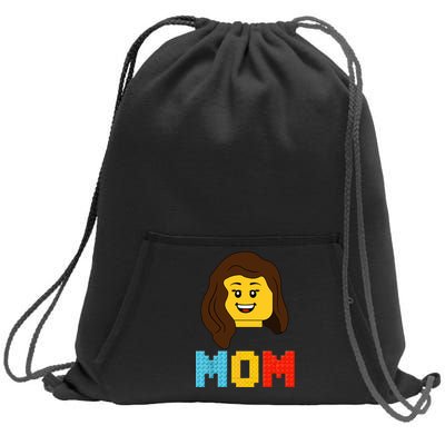 Mom Master Builder Building Bricks Blocks Matching Family Sweatshirt Cinch Pack Bag