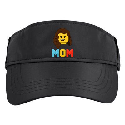 Mom Master Builder Building Bricks Blocks Matching Family Adult Drive Performance Visor