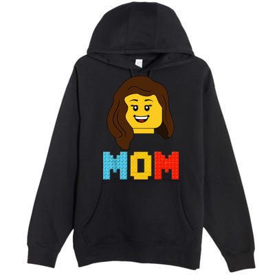 Mom Master Builder Building Bricks Blocks Matching Family Premium Pullover Hoodie