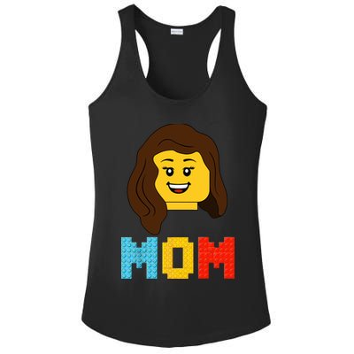 Mom Master Builder Building Bricks Blocks Matching Family Ladies PosiCharge Competitor Racerback Tank