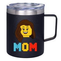 Mom Master Builder Building Bricks Blocks Matching Family 12oz Stainless Steel Coffee Mug