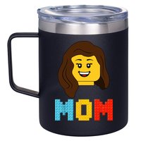 Mom Master Builder Building Bricks Blocks Matching Family 12oz Stainless Steel Coffee Mug