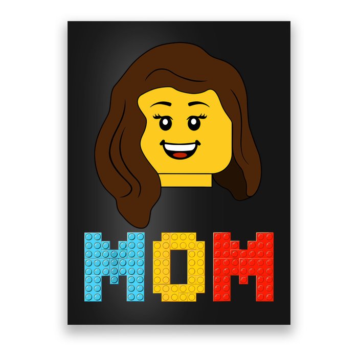 Mom Master Builder Building Bricks Blocks Matching Family Poster