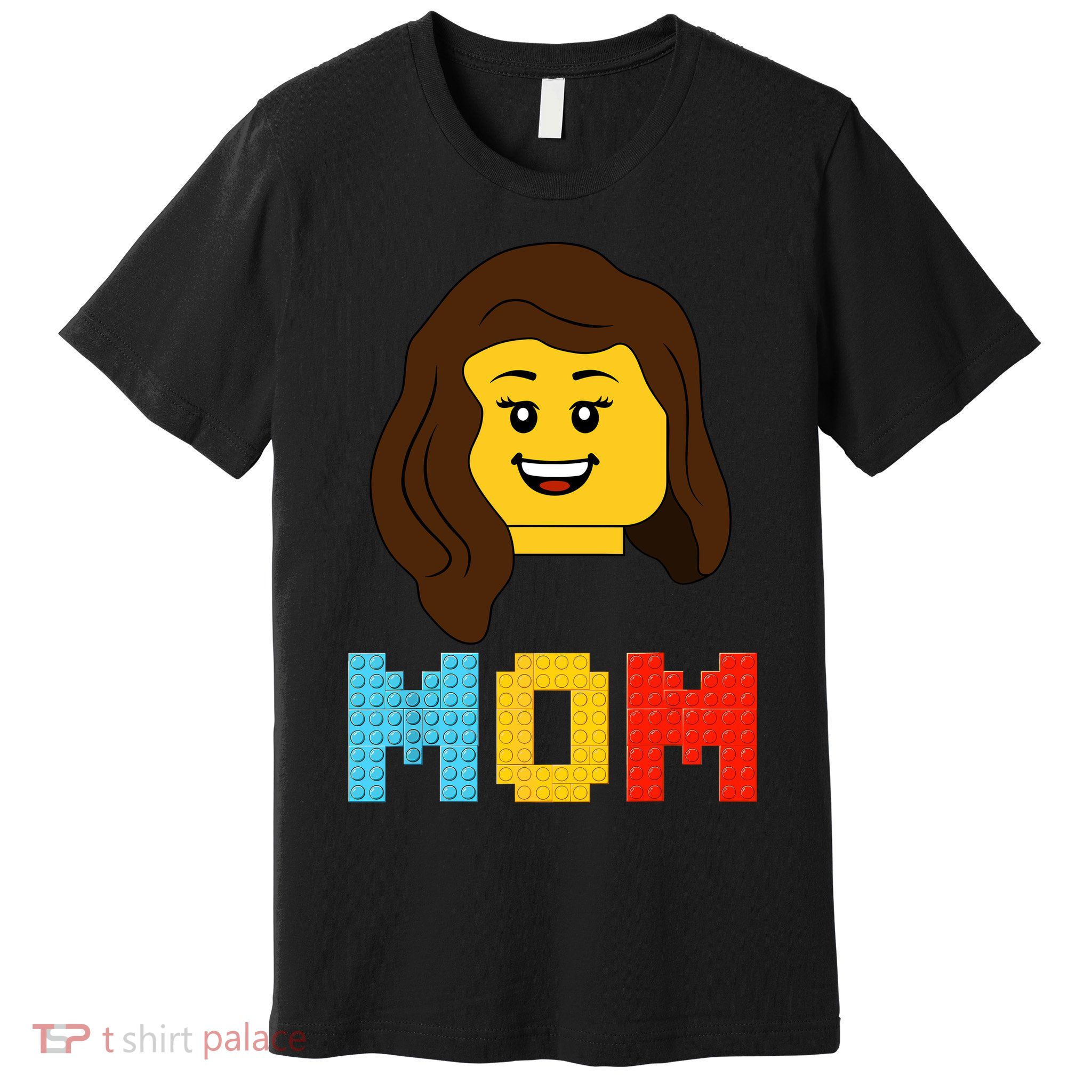 Mom Master Builder Building Bricks Blocks Matching Family Premium T-Shirt