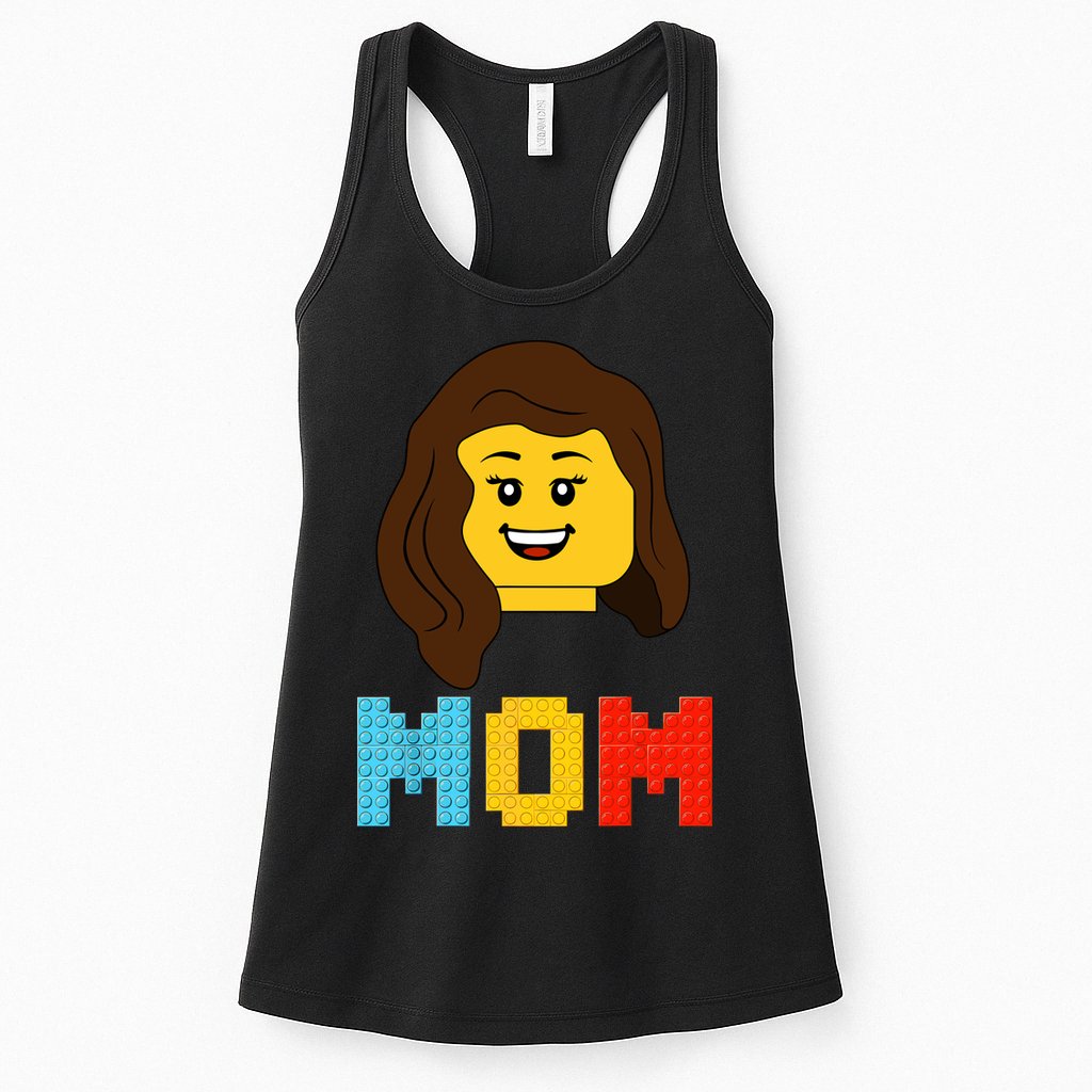 Mom Master Builder Building Bricks Blocks Matching Family Womens Tank Top