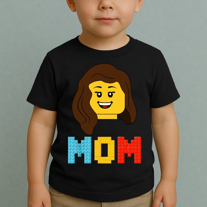 Mom Master Builder Building Bricks Blocks Matching Family Toddler T-Shirt