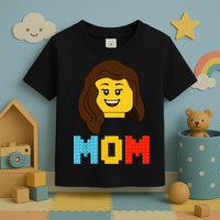 Mom Master Builder Building Bricks Blocks Matching Family Toddler T-Shirt