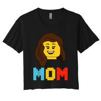 Mom Master Builder Building Bricks Blocks Matching Family Crop Top