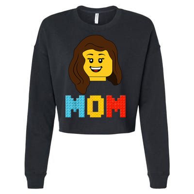 Mom Master Builder Building Bricks Blocks Matching Family Cropped Pullover Crew
