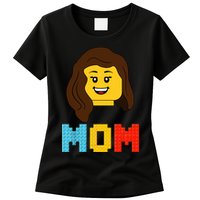 Mom Master Builder Building Bricks Blocks Matching Family Womens T-Shirt