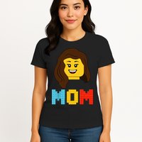 Mom Master Builder Building Bricks Blocks Matching Family Womens T-Shirt