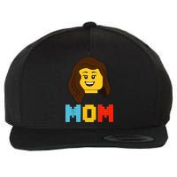 Mom Master Builder Building Bricks Blocks Matching Family Wool Snapback Cap