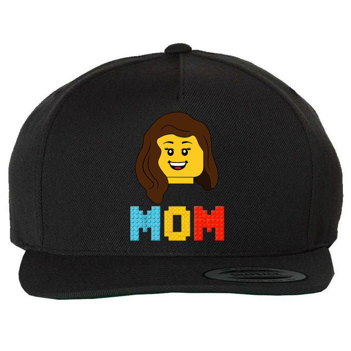 Mom Master Builder Building Bricks Blocks Matching Family Wool Snapback Cap