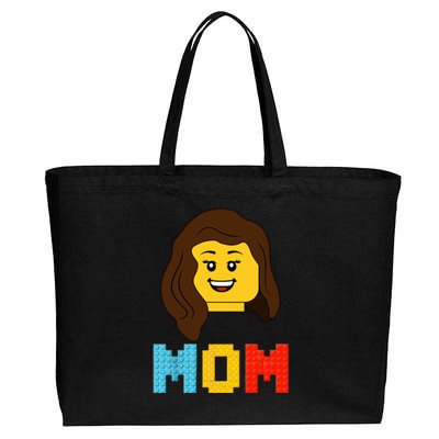 Mom Master Builder Building Bricks Blocks Matching Family Cotton Canvas Jumbo Tote