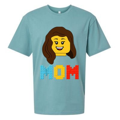 Mom Master Builder Building Bricks Blocks Matching Family Sueded Cloud Jersey T-Shirt