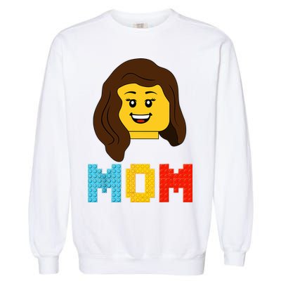 Mom Master Builder Building Bricks Blocks Matching Family Garment-Dyed Sweatshirt