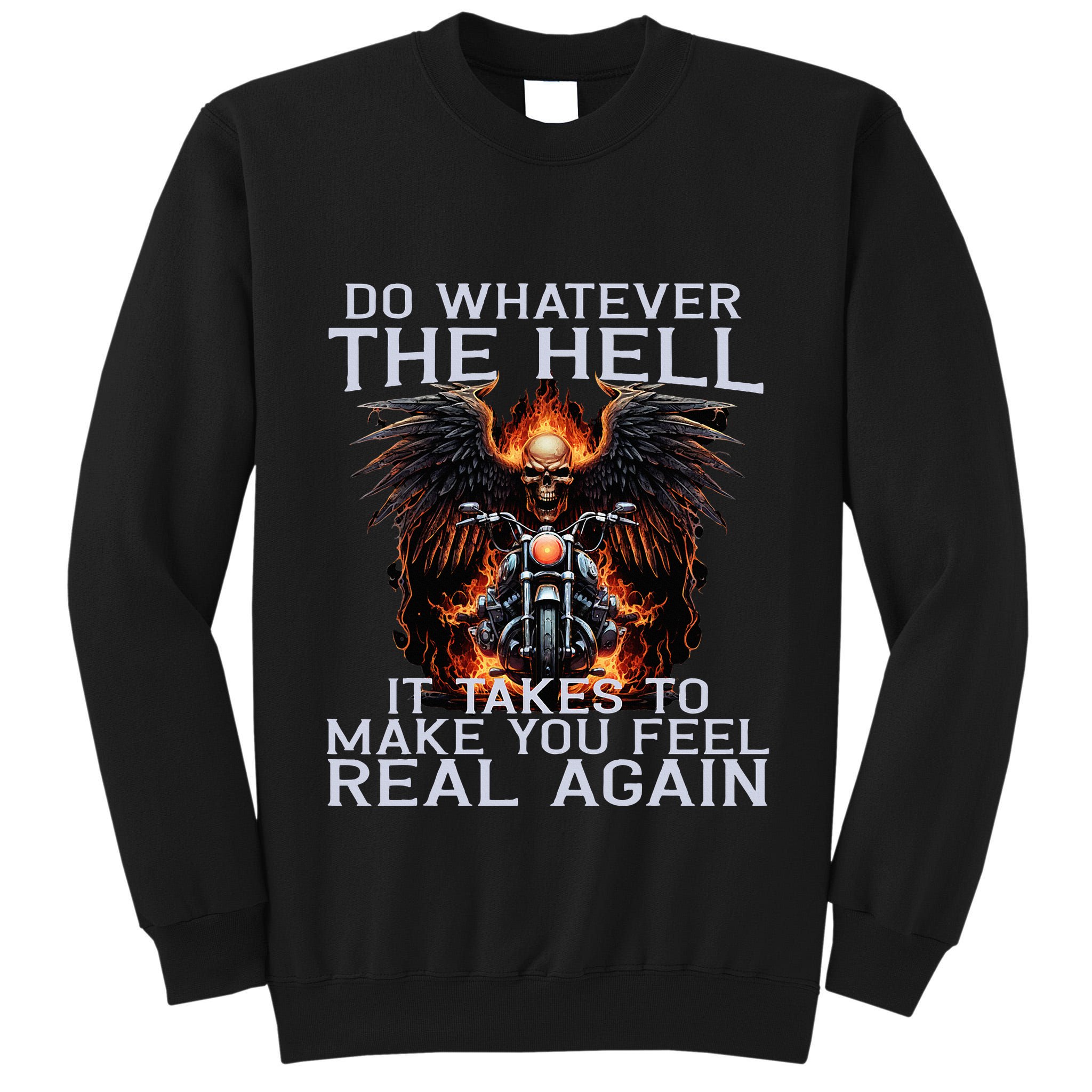 Motorbike Motorcyclist Biker Chopper Bike Motorcycles Tall Sweatshirt