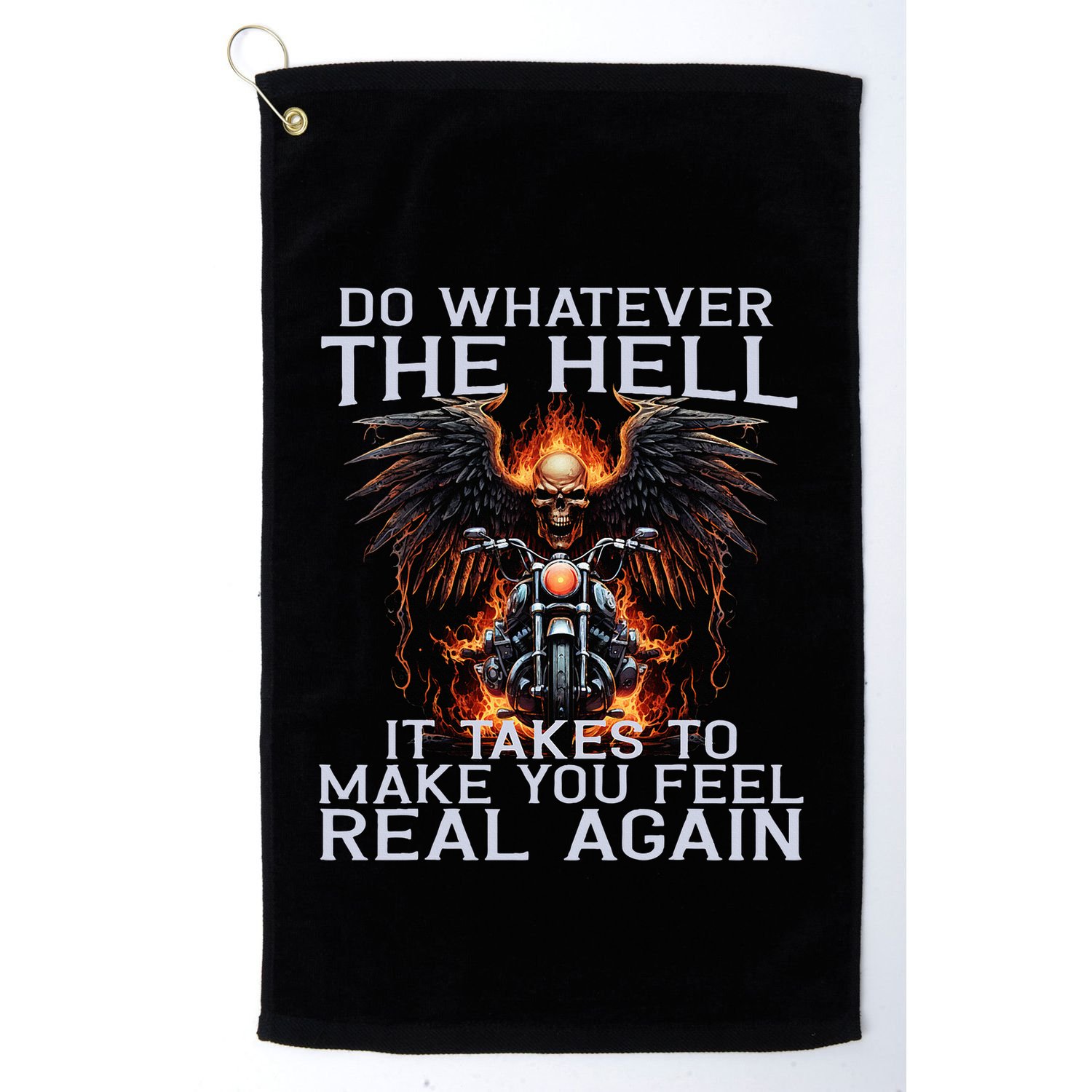 Motorbike Motorcyclist Biker Chopper Bike Motorcycles Golf Towel