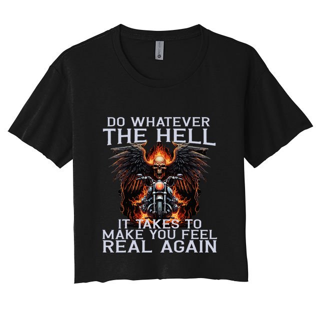 Motorbike Motorcyclist Biker Chopper Bike Motorcycles Crop Top