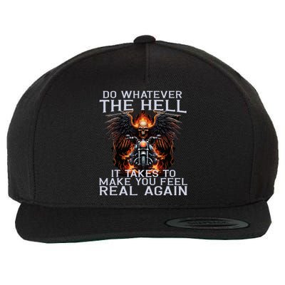 Motorbike Motorcyclist Biker Chopper Bike Motorcycles Wool Snapback Cap