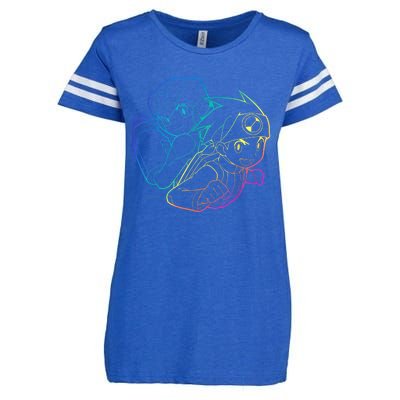 MEGA MAN BATTLE NETWORK GAMING DESIGN Enza Ladies Jersey Football T-Shirt