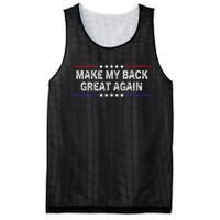 Make My Back Great Again Funny Therapy Injury Recovery Mesh Reversible Basketball Jersey Tank