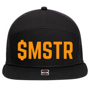 $Mstr Microstrategy Bitcoin 7 Panel Mesh Trucker Snapback Hat