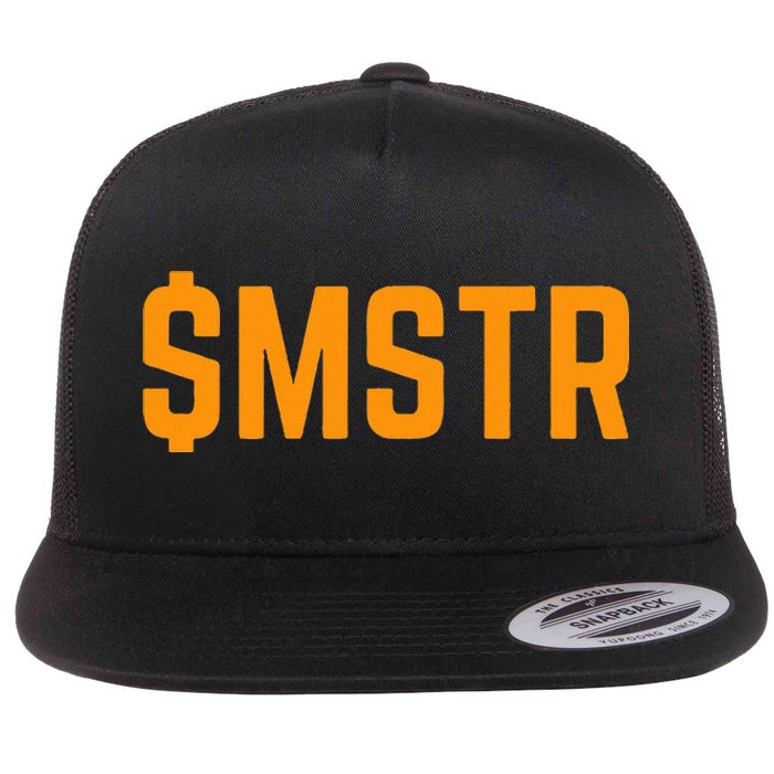 $Mstr Microstrategy Bitcoin Flat Bill Trucker Hat