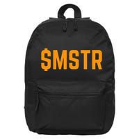 $Mstr Microstrategy Bitcoin 16 in Basic Backpack