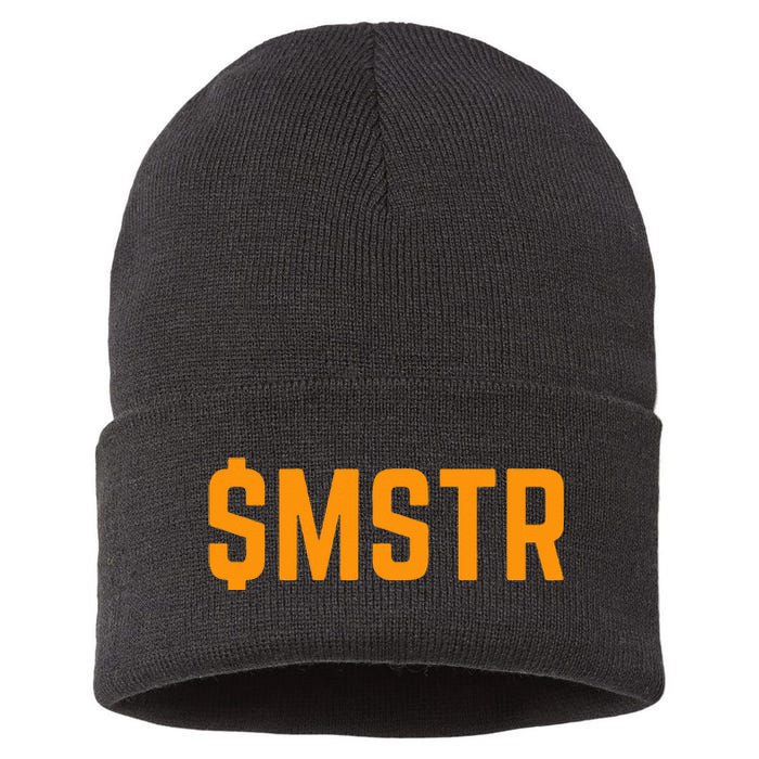 $Mstr Microstrategy Bitcoin Sustainable Knit Beanie