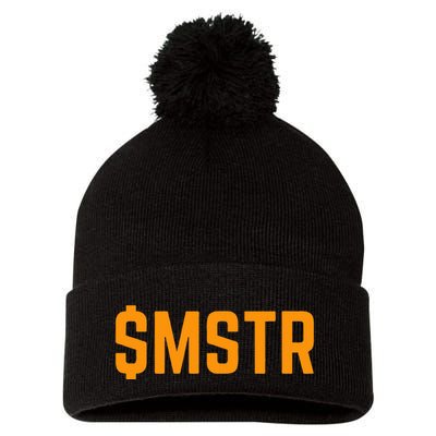 $Mstr Microstrategy Bitcoin Pom Pom 12in Knit Beanie
