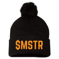 $Mstr Microstrategy Bitcoin Pom Pom 12in Knit Beanie