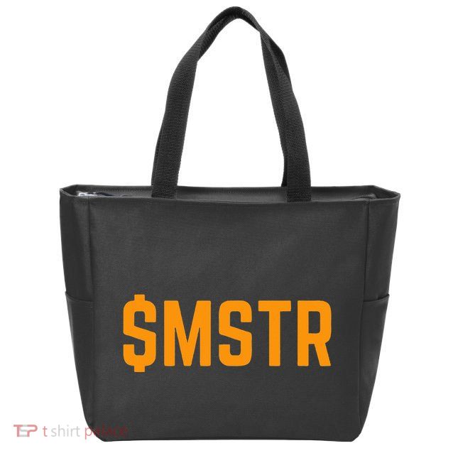 $Mstr Microstrategy Bitcoin Zip Tote Bag