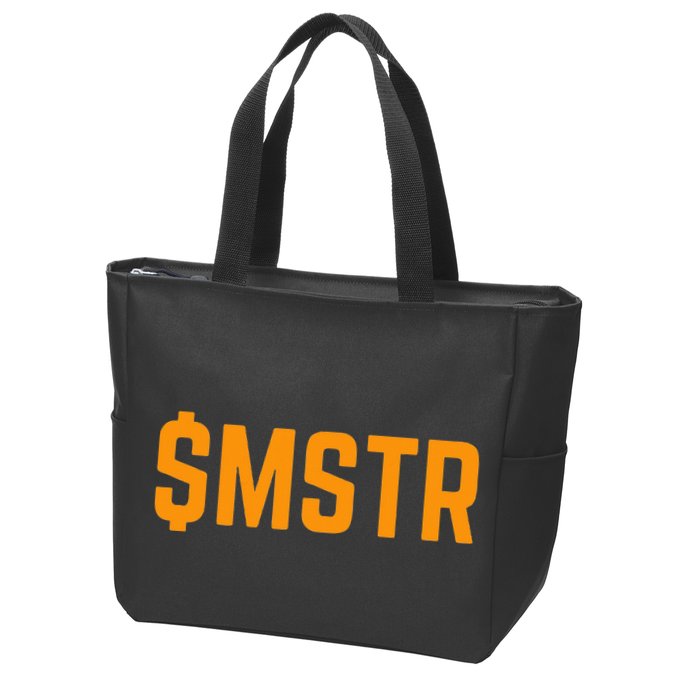 $Mstr Microstrategy Bitcoin Zip Tote Bag