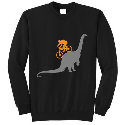 Mtb Mountain Bike Bicycle Sports Gifts Dinosaur Dino Bike Mountain Bicycle Sport Sweatshirt