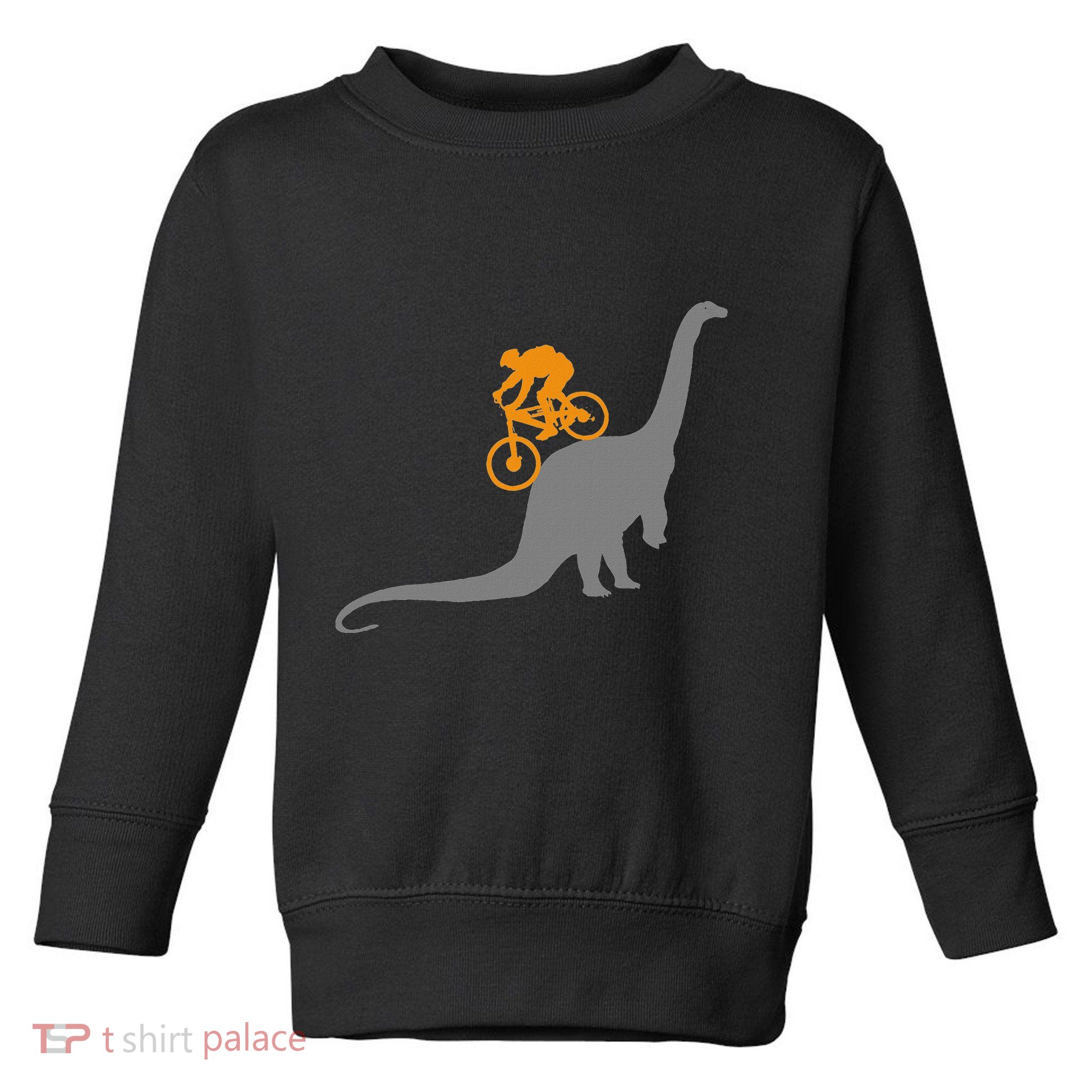 Mtb Mountain Bike Bicycle Sports Gifts Dinosaur Dino Bike Mountain Bicycle Sport Toddler Sweatshirt