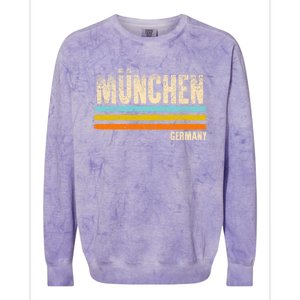 Munich MüNchen Bavaria Germany German Retro City Colorblast Crewneck Sweatshirt