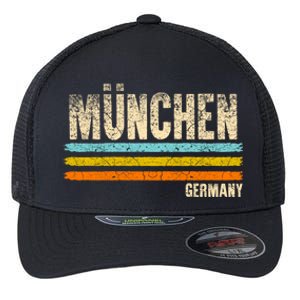 Munich MüNchen Bavaria Germany German Retro City Flexfit Unipanel Trucker Cap