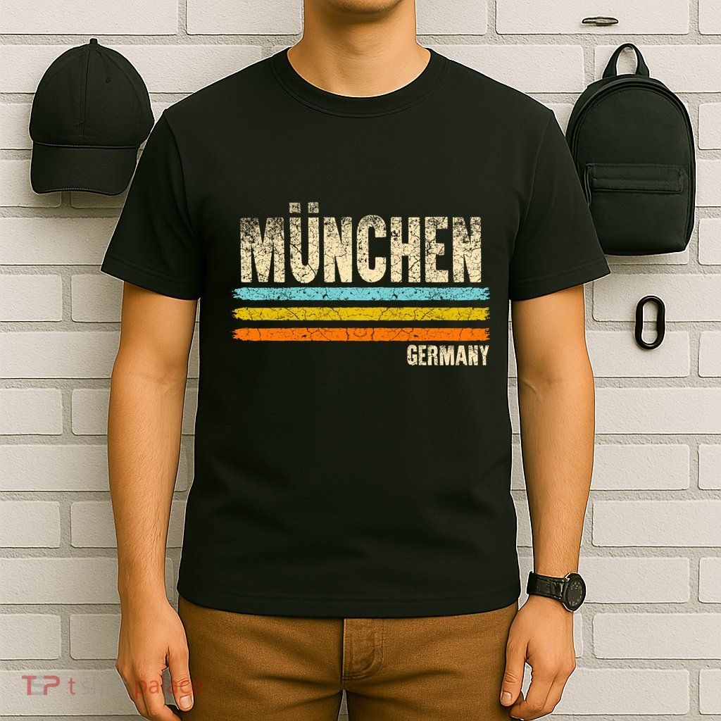Munich MüNchen Bavaria Germany German Retro City T-Shirt