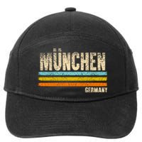 Munich MüNchen Bavaria Germany German Retro City 7-Panel Snapback Hat