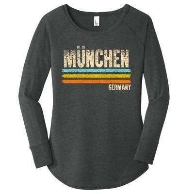 Munich MüNchen Bavaria Germany German Retro City Women's Perfect Tri Tunic Long Sleeve Shirt