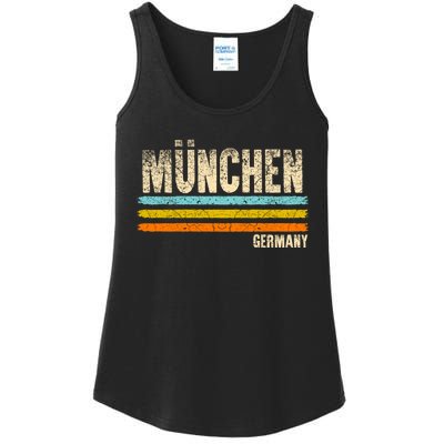 Munich MüNchen Bavaria Germany German Retro City Ladies Essential Tank