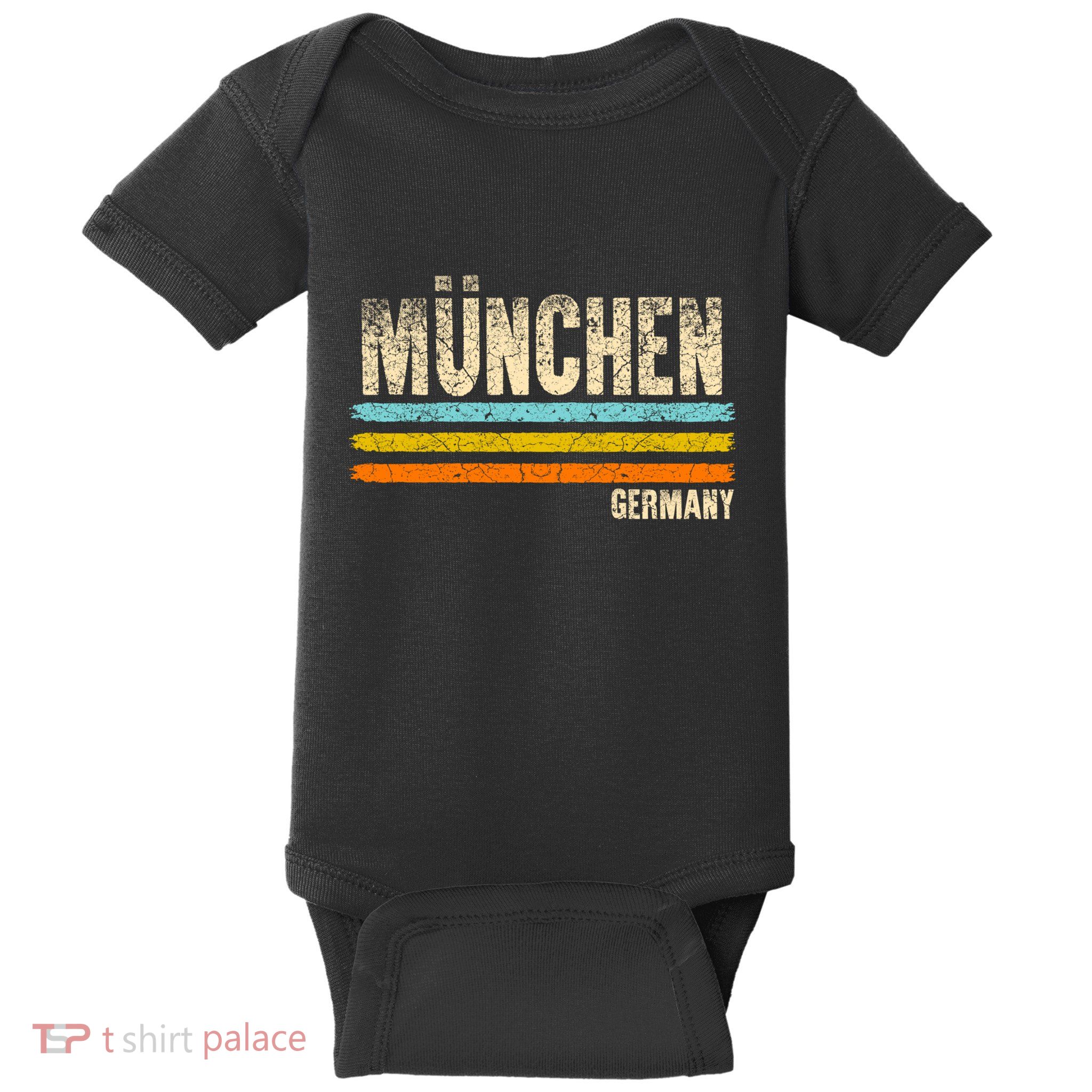 Munich MüNchen Bavaria Germany German Retro City Baby Bodysuit