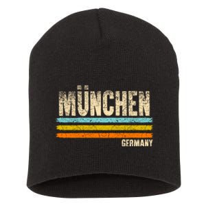 Munich MüNchen Bavaria Germany German Retro City Short Acrylic Beanie